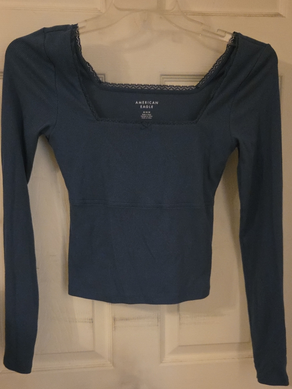American Eagle Outfitters Long Sleeve Square Neck Top
